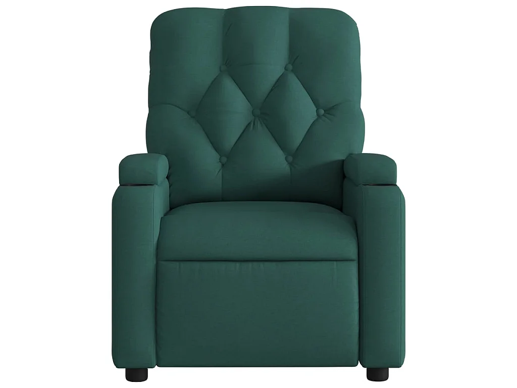 Fauteuil inclinable Vert foncé Tissu