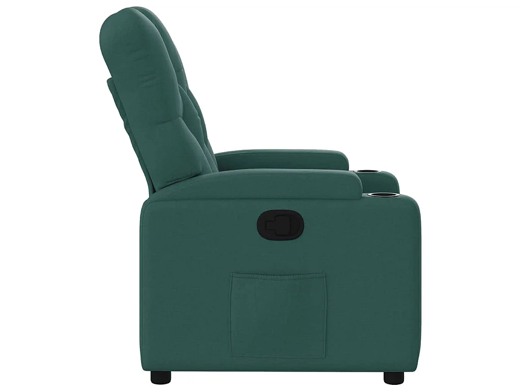 Fauteuil inclinable Vert foncé Tissu