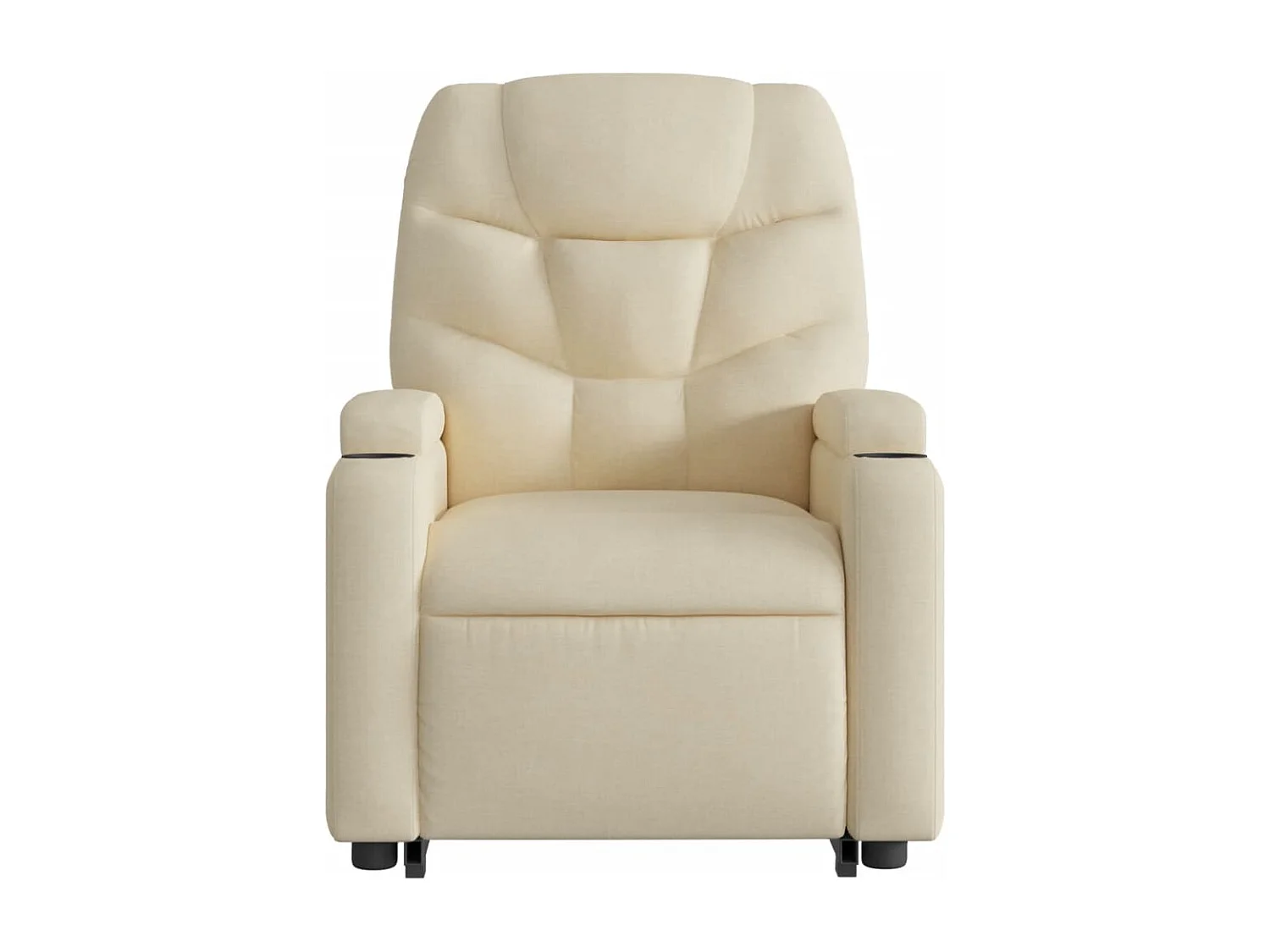 Fauteuil inclinable de massage électrique Crème Tissu