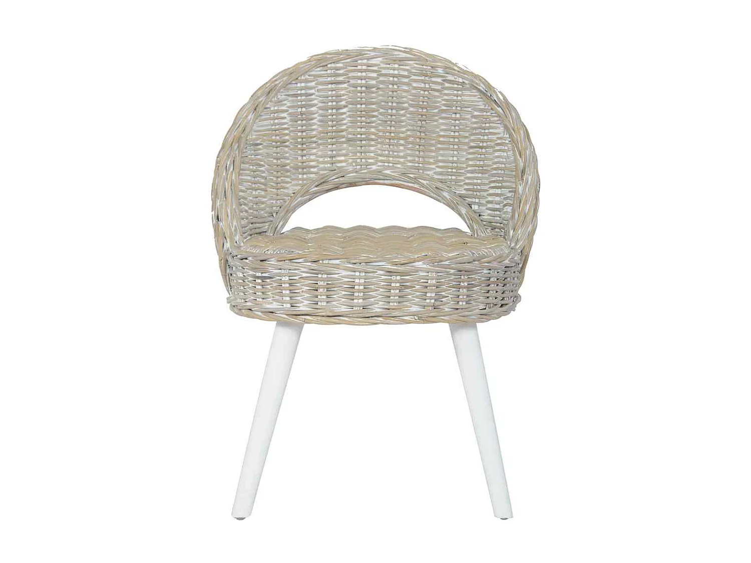 Chaise de canapé rotin kubu blanc