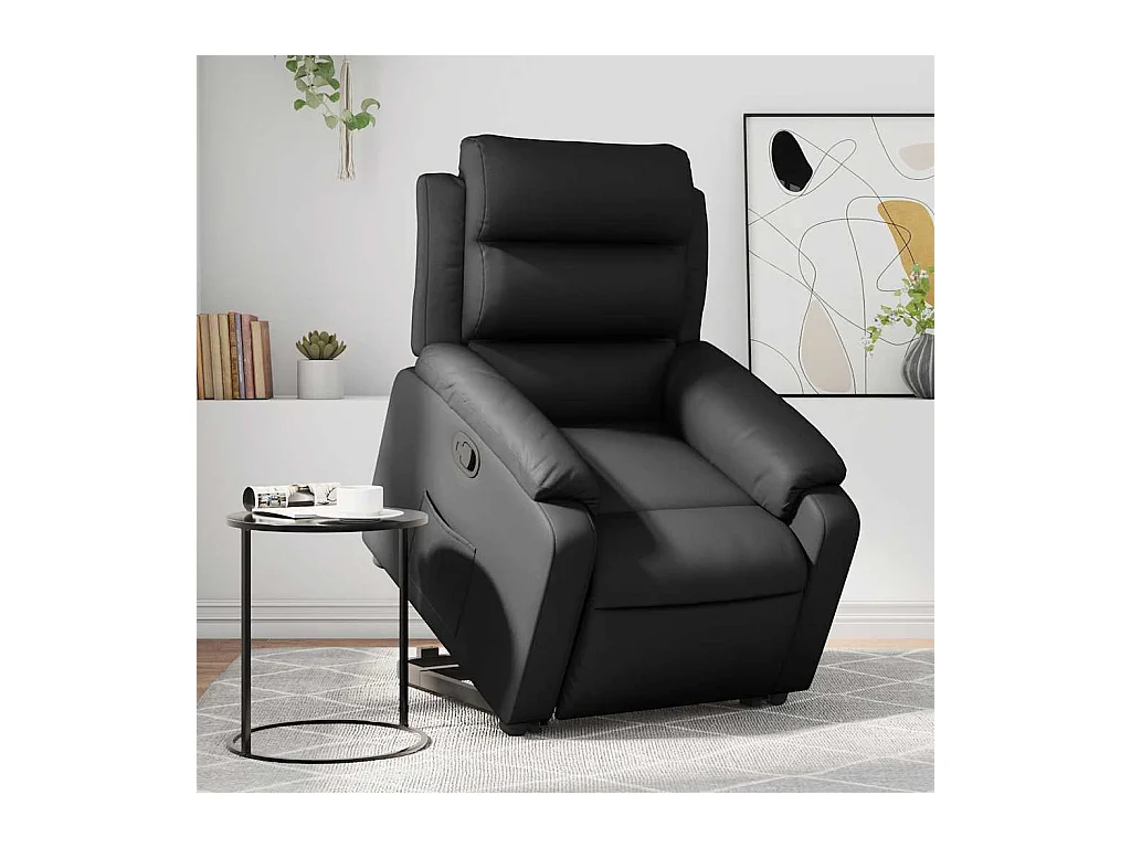 Fauteuil inclinable Noir Similicuir