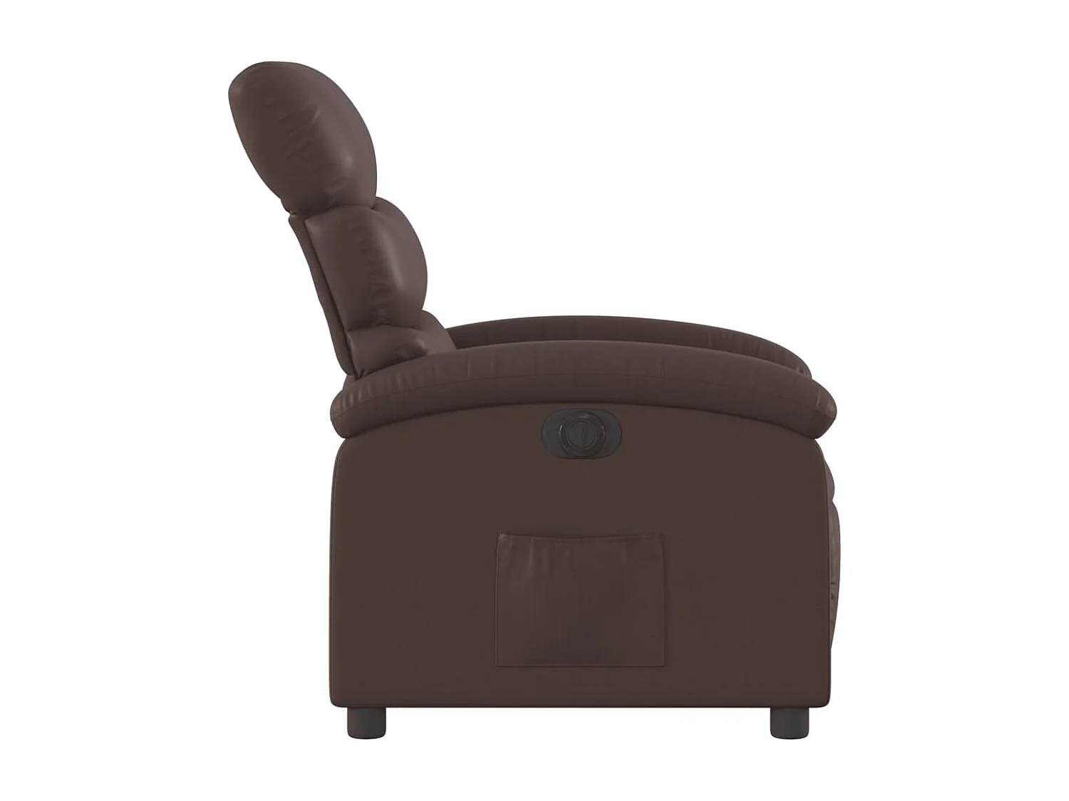 Poltrona Reclinabile Elettrica Marrone in Similpelle