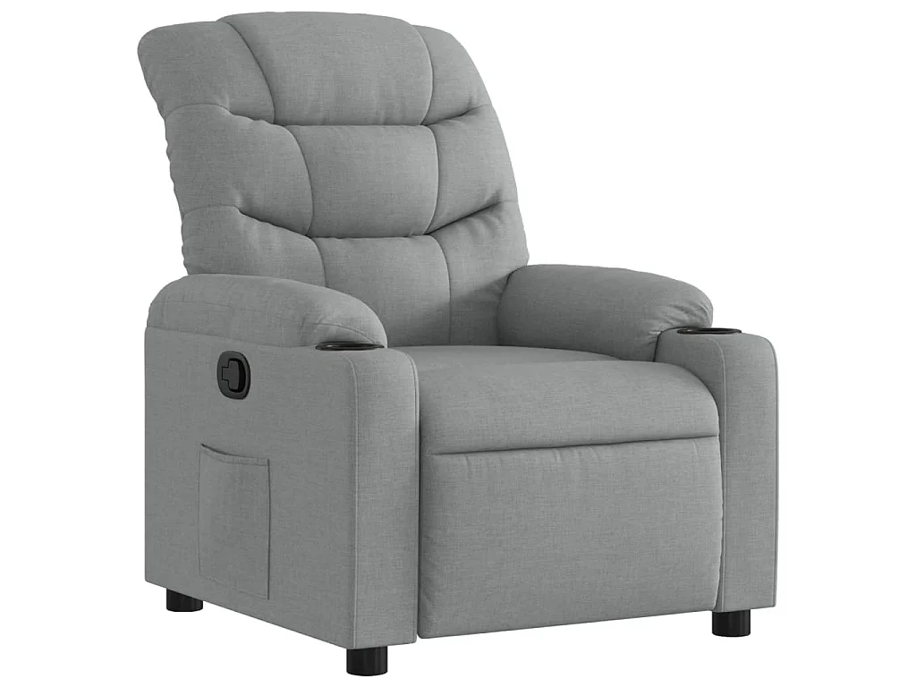 Fauteuil inclinable Gris clair Tissu