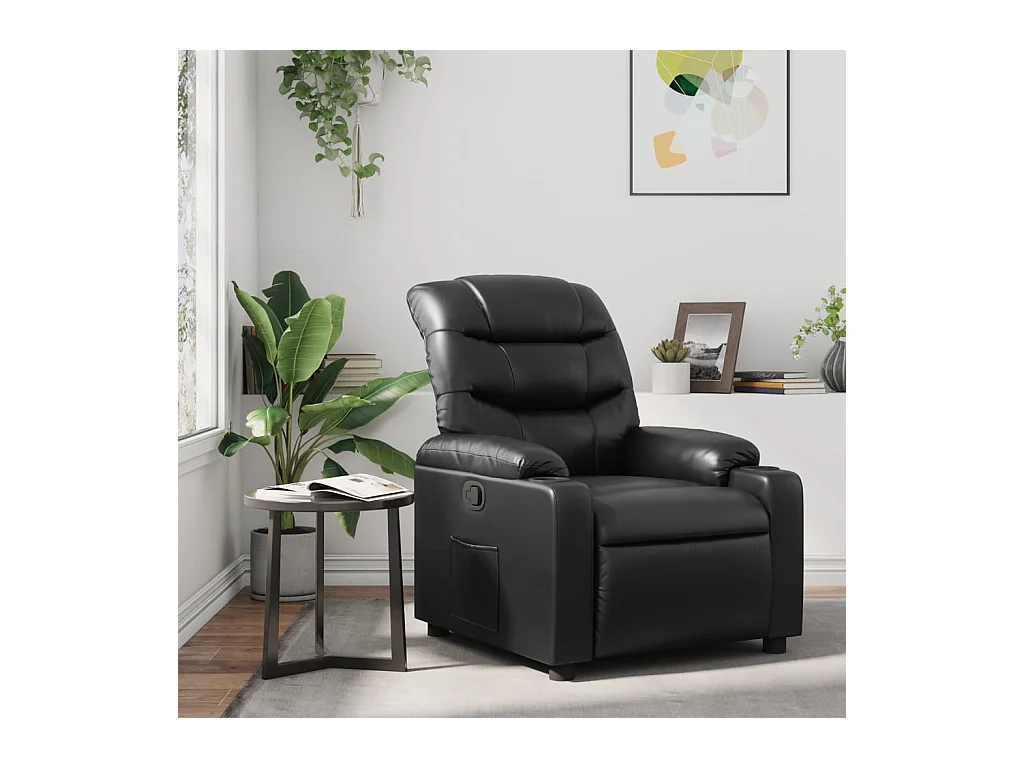 Fauteuil inclinable Noir Similicuir