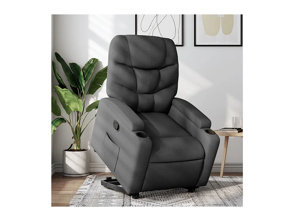Fauteuil inclinable Gris foncé Tissu