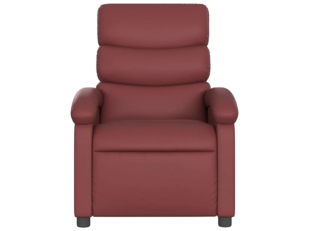 Elektryczny fotel relaksacyjny Bordowy z funkcją automatycznego pochylenia