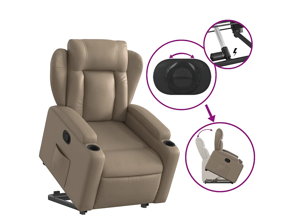 Fauteuil inclinable Cappuccino Similicuir