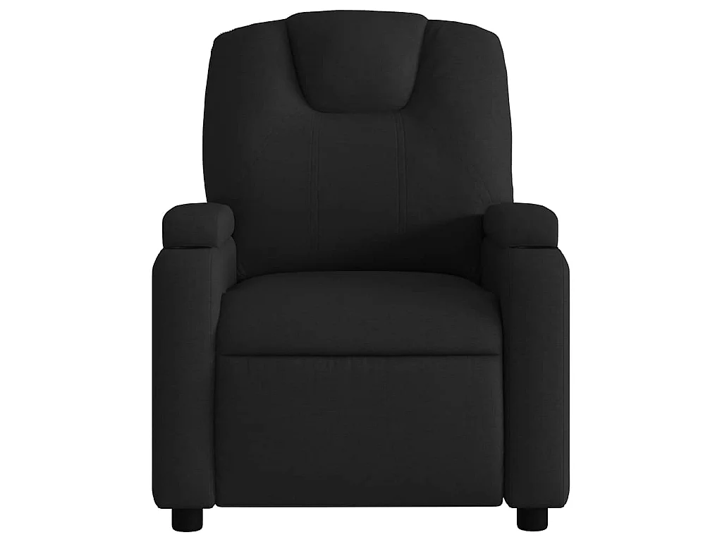 Sillón reclinable de masaje de tela negro