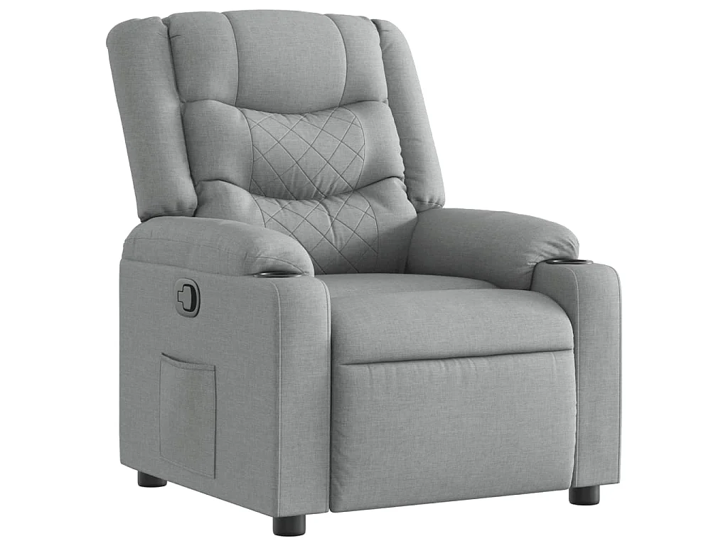 Fauteuil inclinable Gris clair Tissu