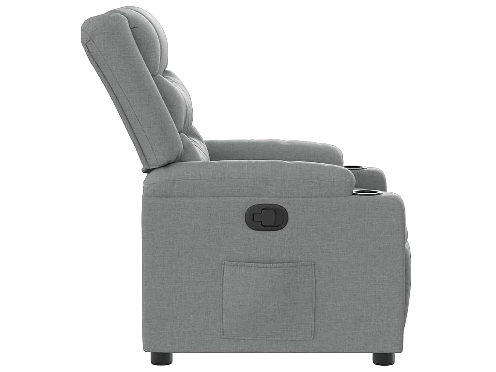Fauteuil inclinable Gris clair Tissu