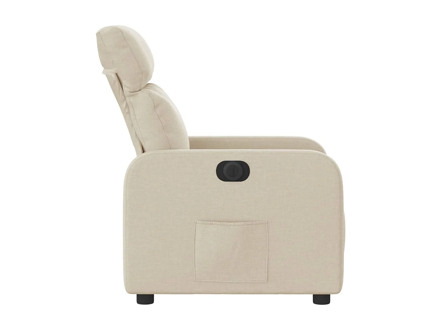 Fauteuil inclinable électrique Crème Tissu