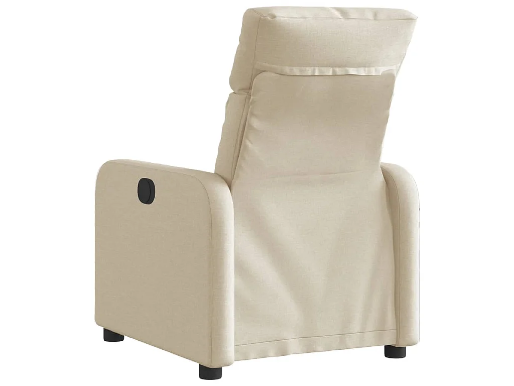 Fauteuil inclinable électrique Crème Tissu