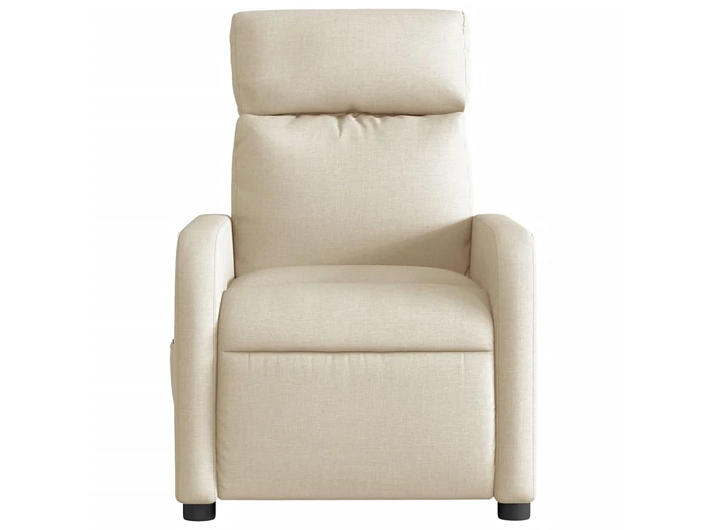 Fauteuil inclinable électrique Crème Tissu