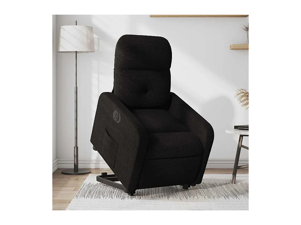 Fauteuil inclinable électrique noir tissu