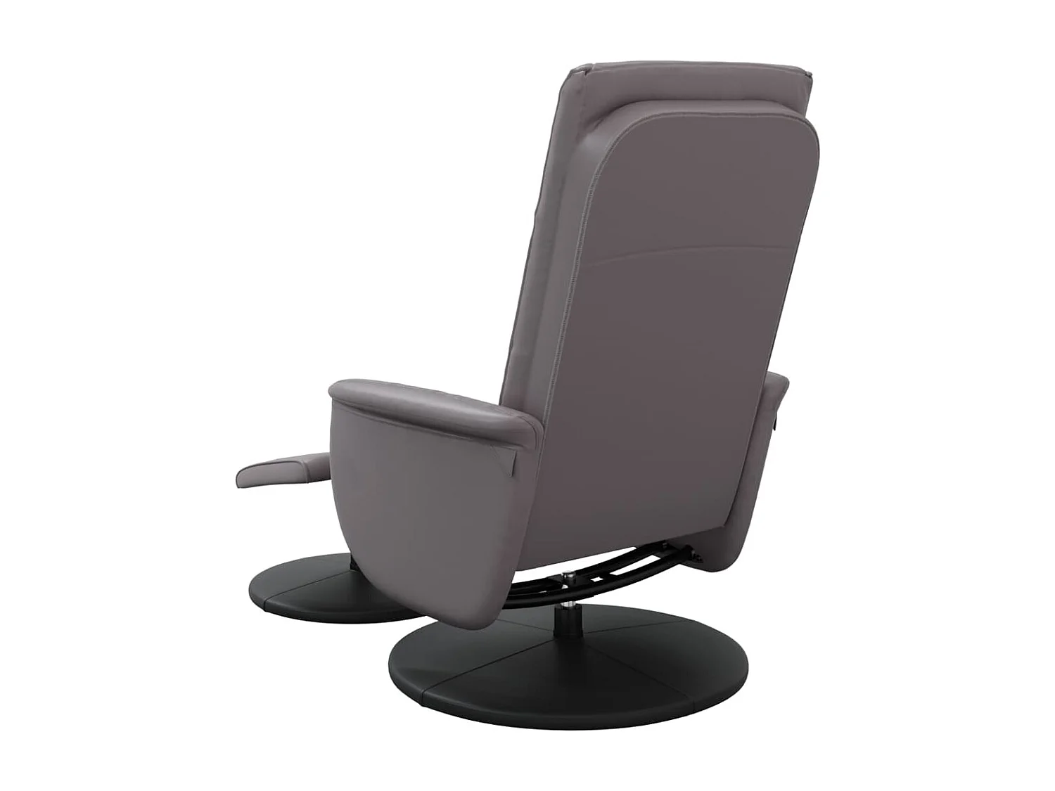 Relaxsessel mit Fußhocker Grau Kunstleder