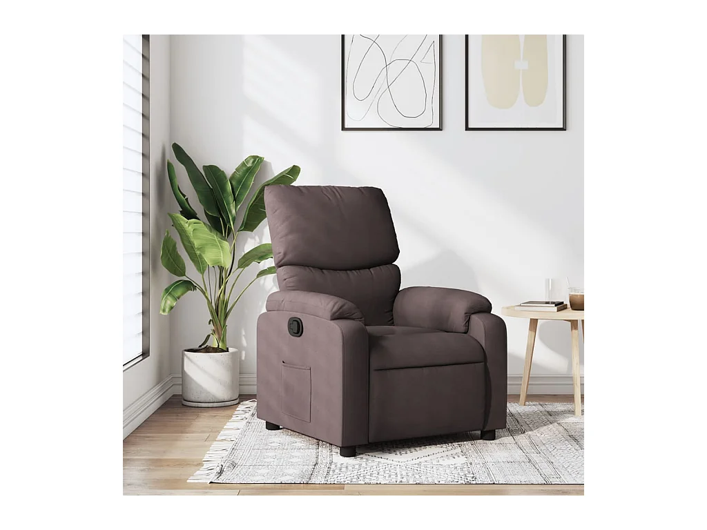 Fauteuil inclinable Marron foncé Tissu