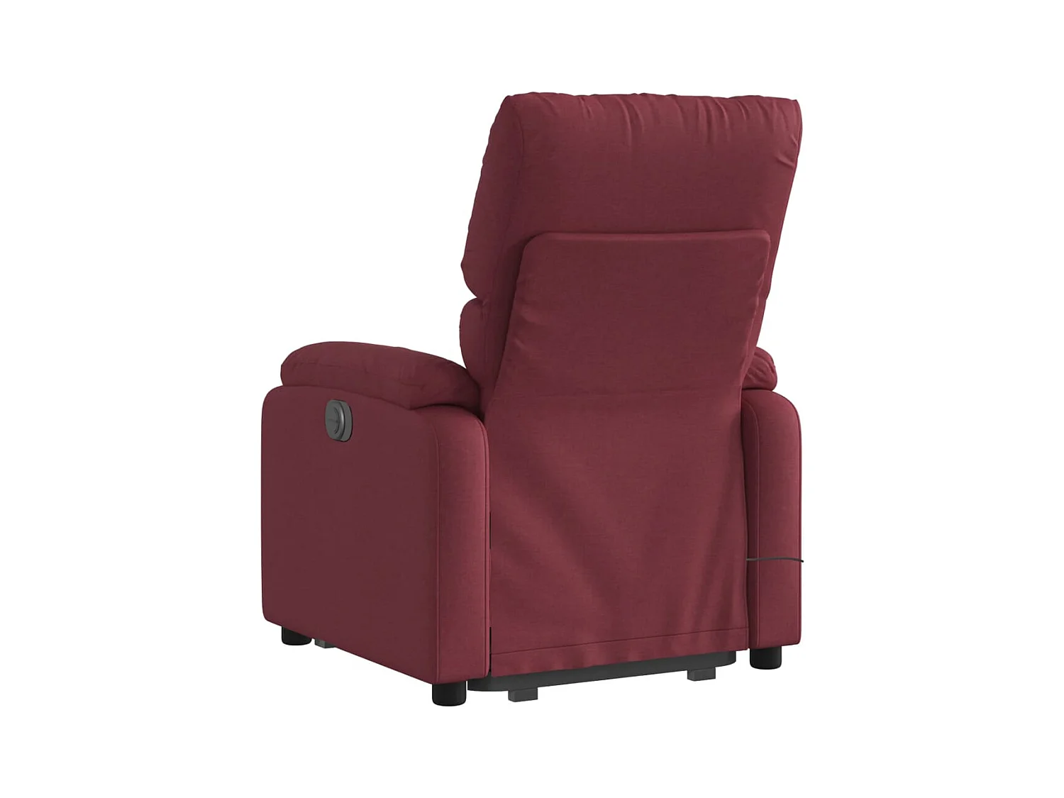 Elektrischer Massagesessel mit Aufstehhilfe Weinrot Stoff
