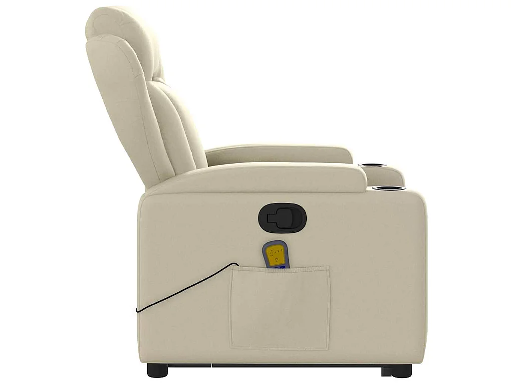 Massagesessel mit Aufstehhilfe Creme Kunstleder
