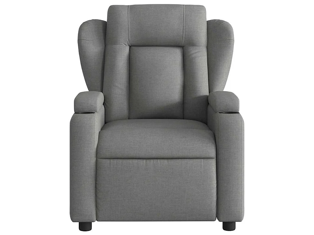 Fauteuil inclinable de massage électrique gris foncé tissu