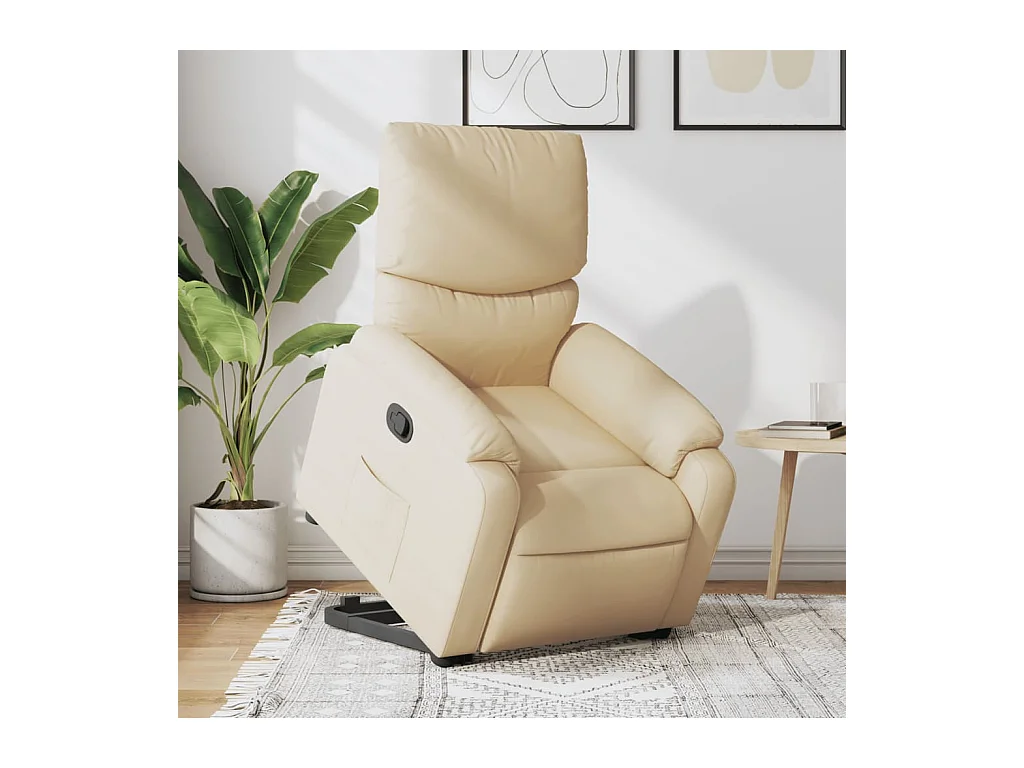 Fauteuil inclinable Crème Tissu