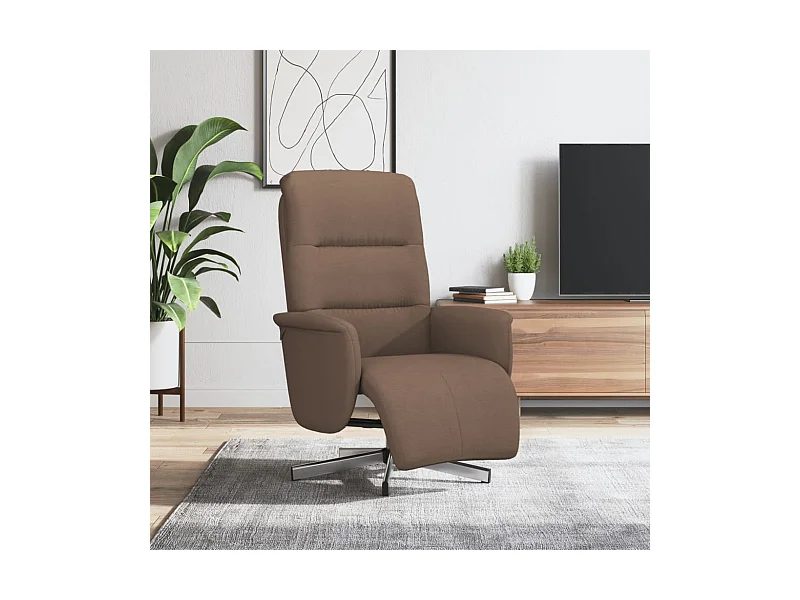 Relaxsessel mit Fußteil Braun Stoff