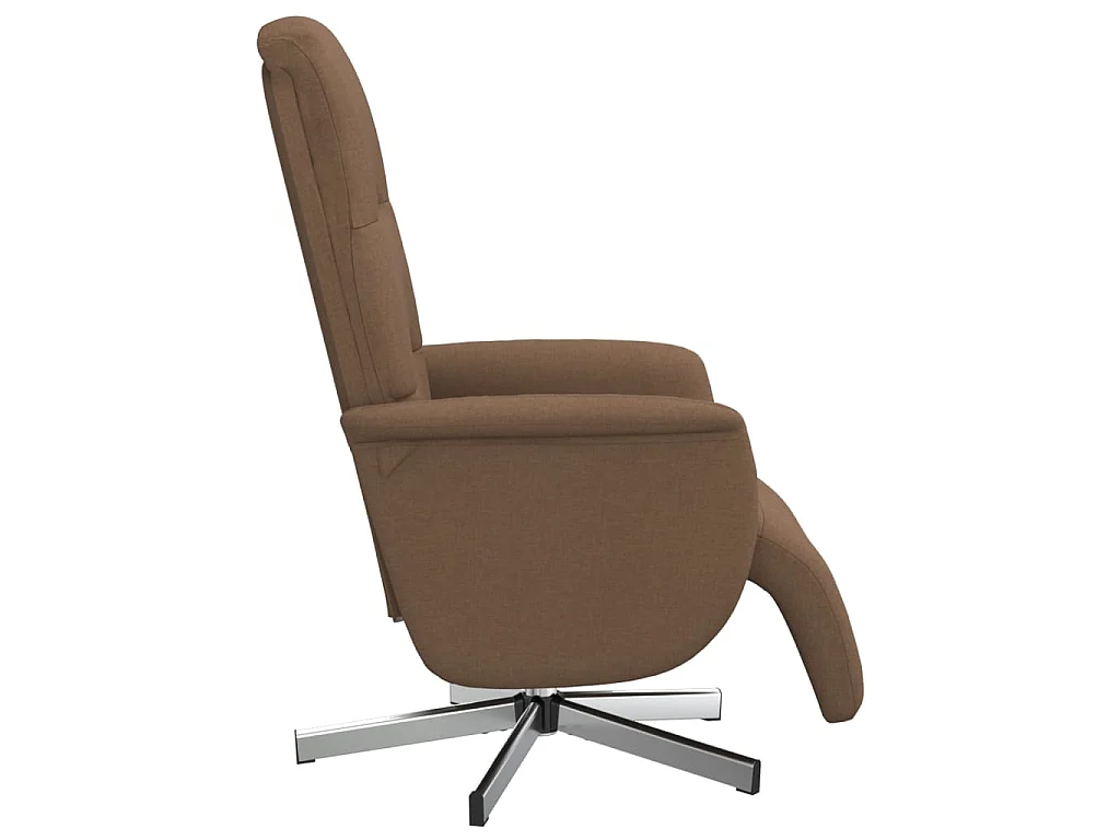 Relaxsessel mit Fußteil Braun Stoff