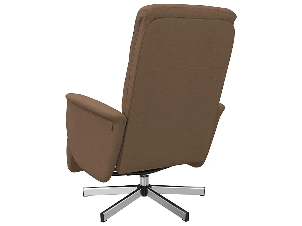 Relaxsessel mit Fußteil Braun Stoff