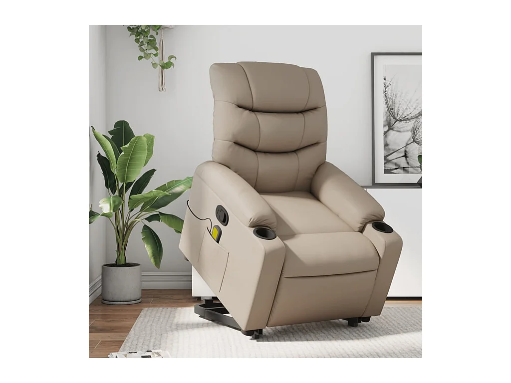 Fauteuil inclinable de massage Cappuccino Similicuir
