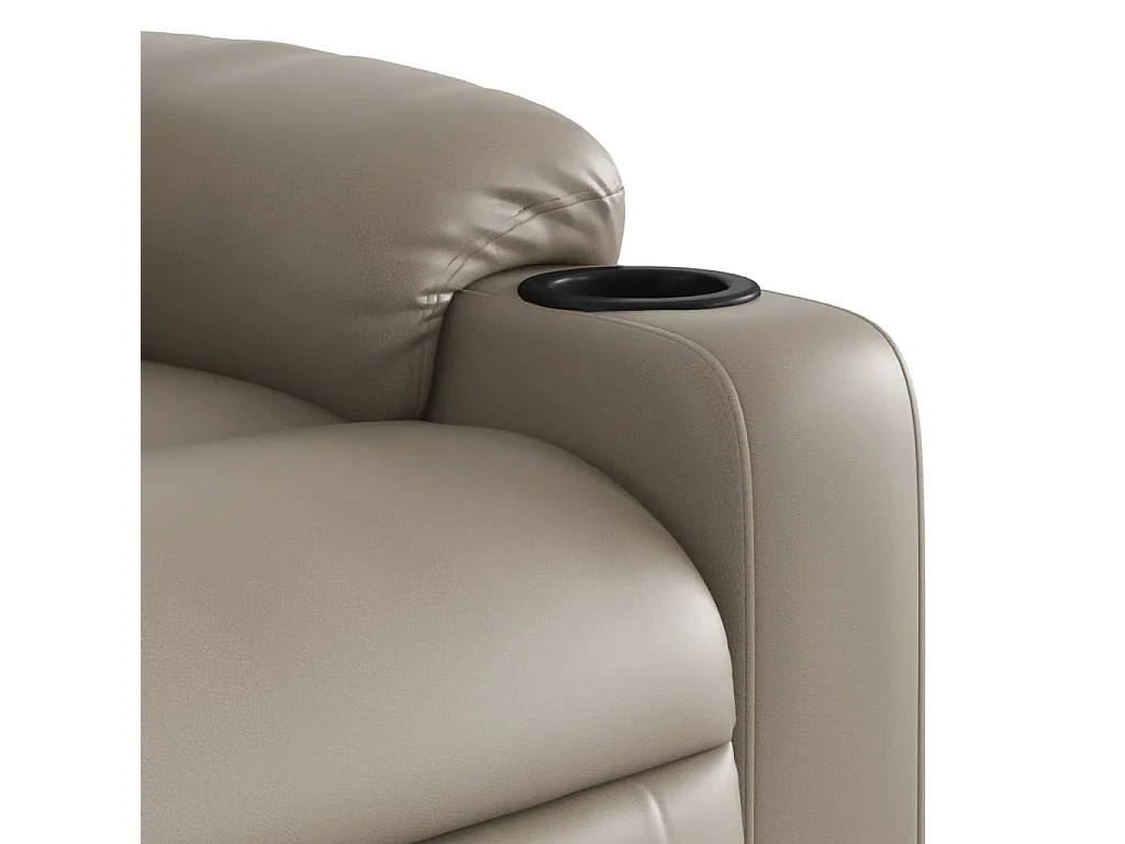 Massagesessel mit Aufstehhilfe Cappuccino-Braun Kunstleder