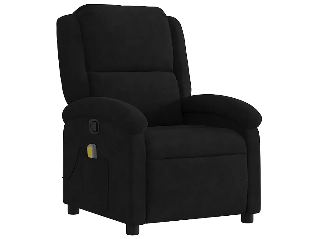 Fauteuil de massage inclinable noir velours