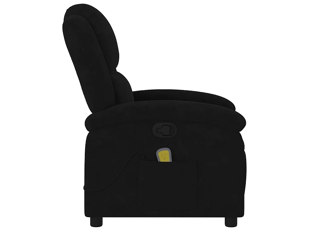 Fauteuil de massage inclinable noir velours