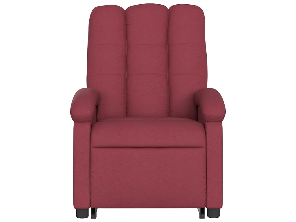 Fauteuil inclinable électrique rouge bordeaux tissu