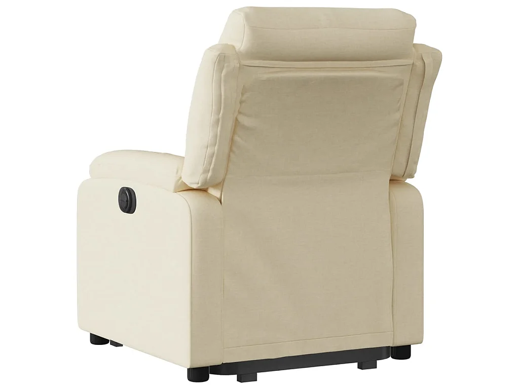 Fauteuil inclinable électrique crème tissu
