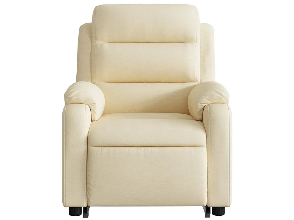 Fauteuil inclinable électrique crème tissu