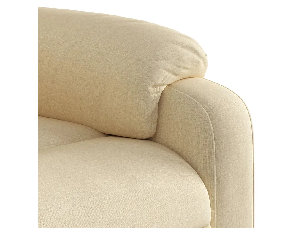 Fauteuil inclinable électrique crème tissu