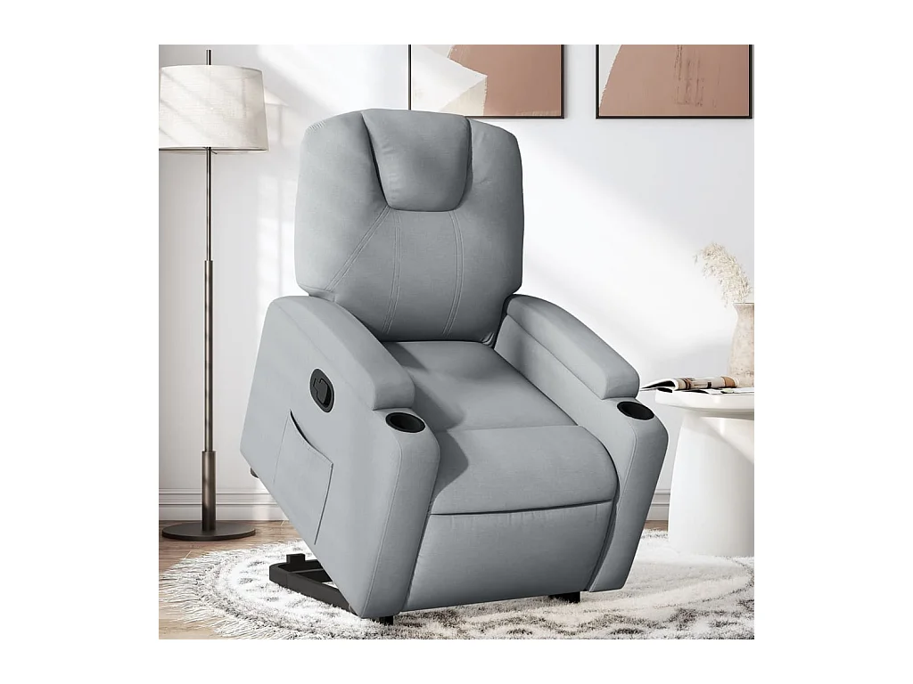 Fauteuil inclinable Gris clair Tissu