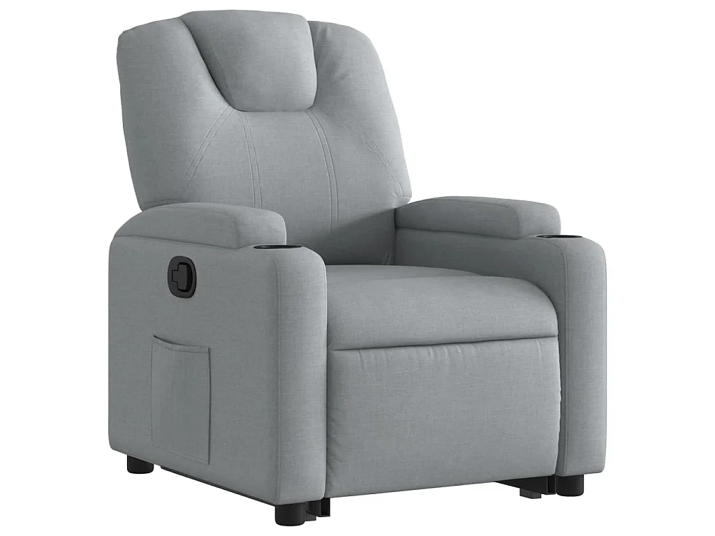 Fauteuil inclinable Gris clair Tissu