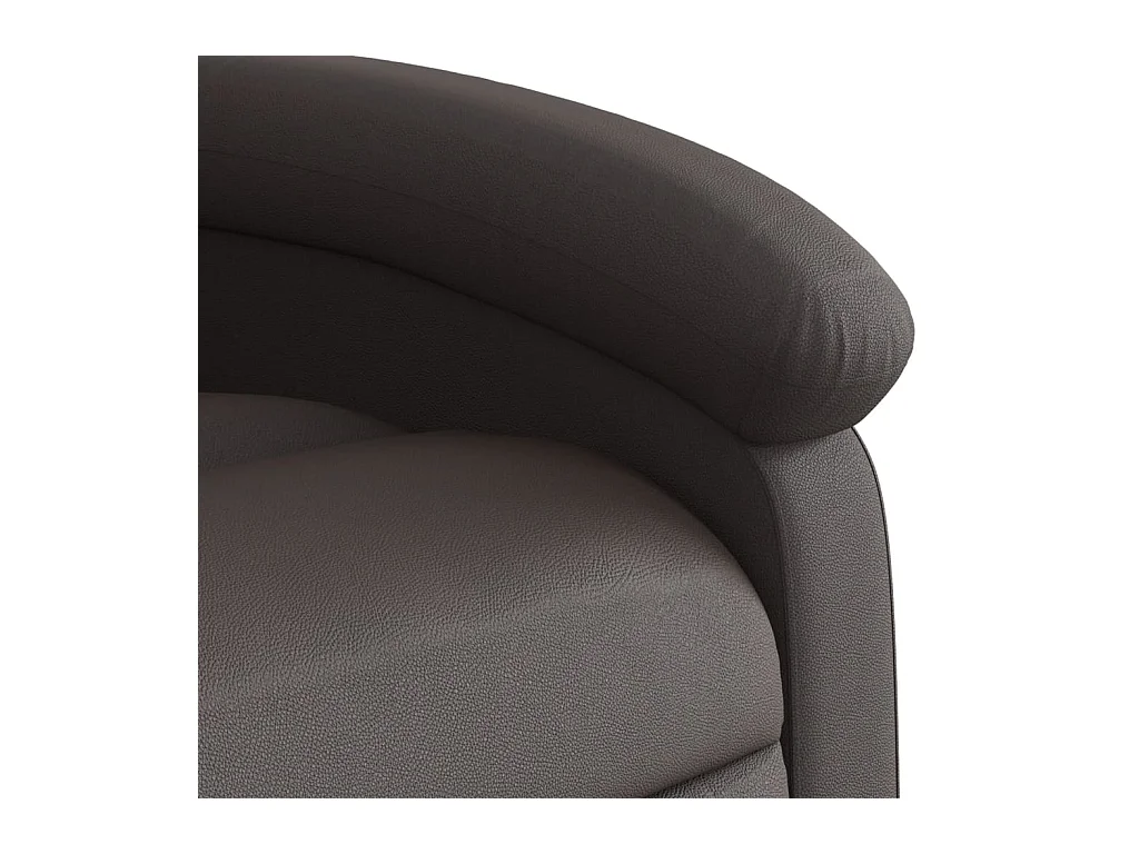 Fauteuil inclinable marron foncé cuir véritable