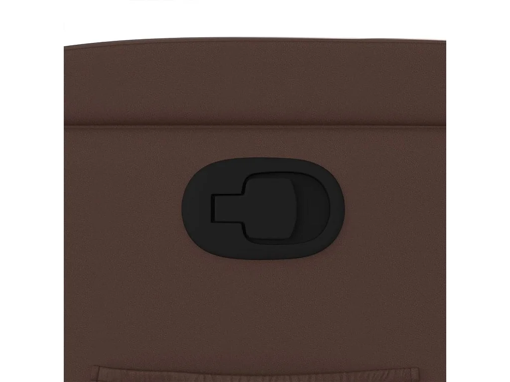 Poltrona reclinável couro artificial castanho