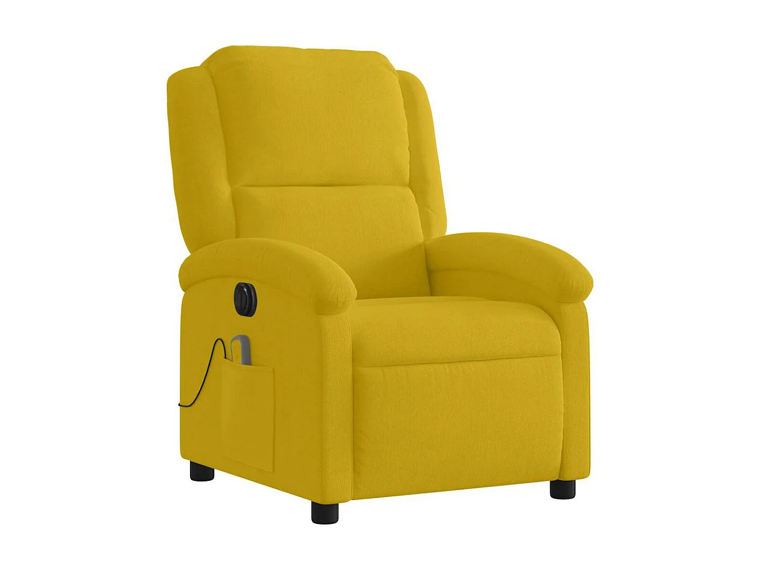 Fauteuil inclinable de massage électrique jaune velours