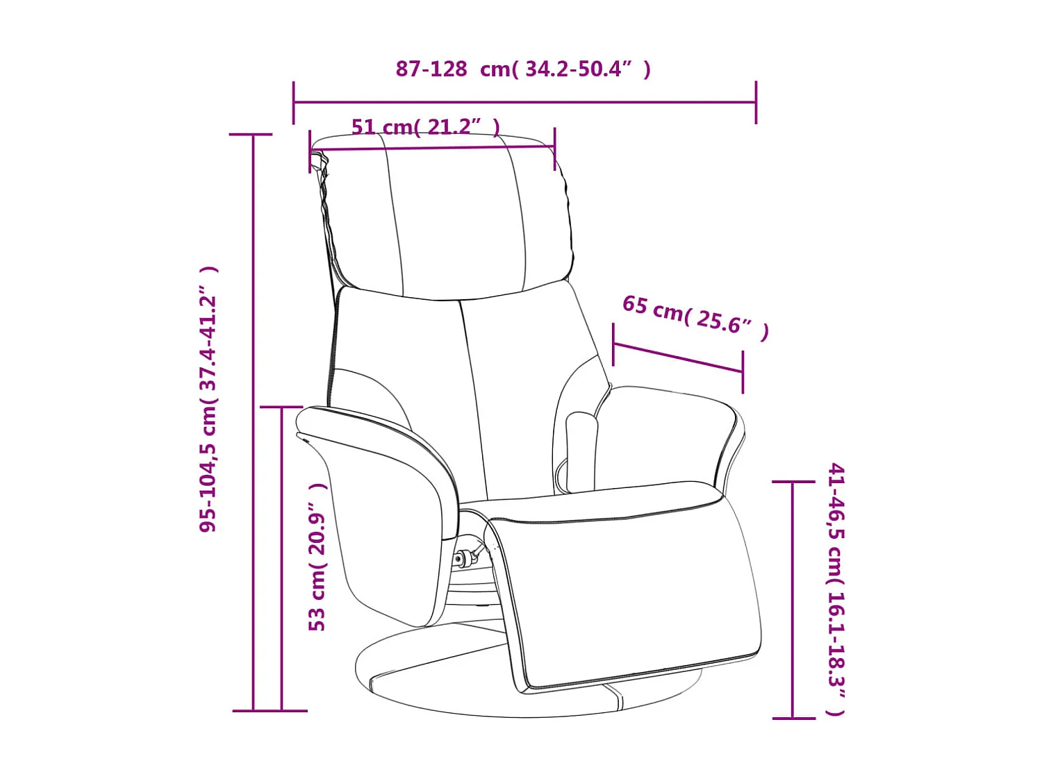 Fauteuil inclinable de massage repose-pieds cappuccino