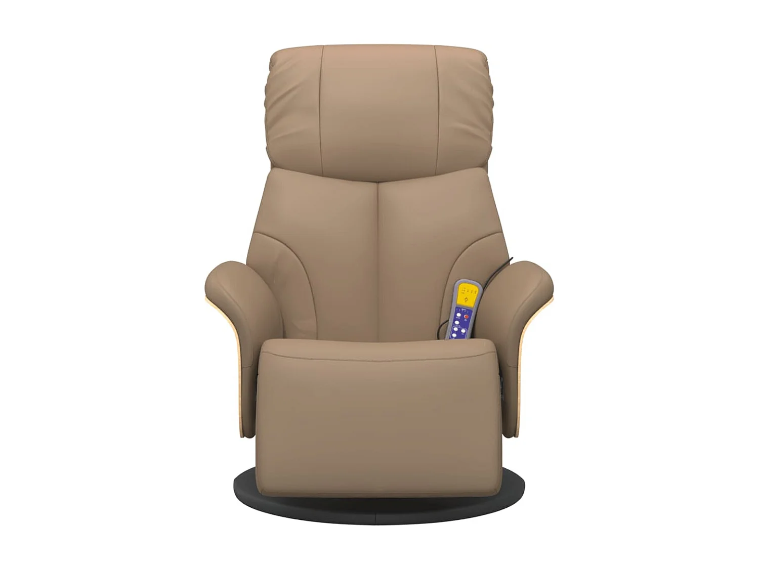 Fauteuil inclinable de massage repose-pieds cappuccino