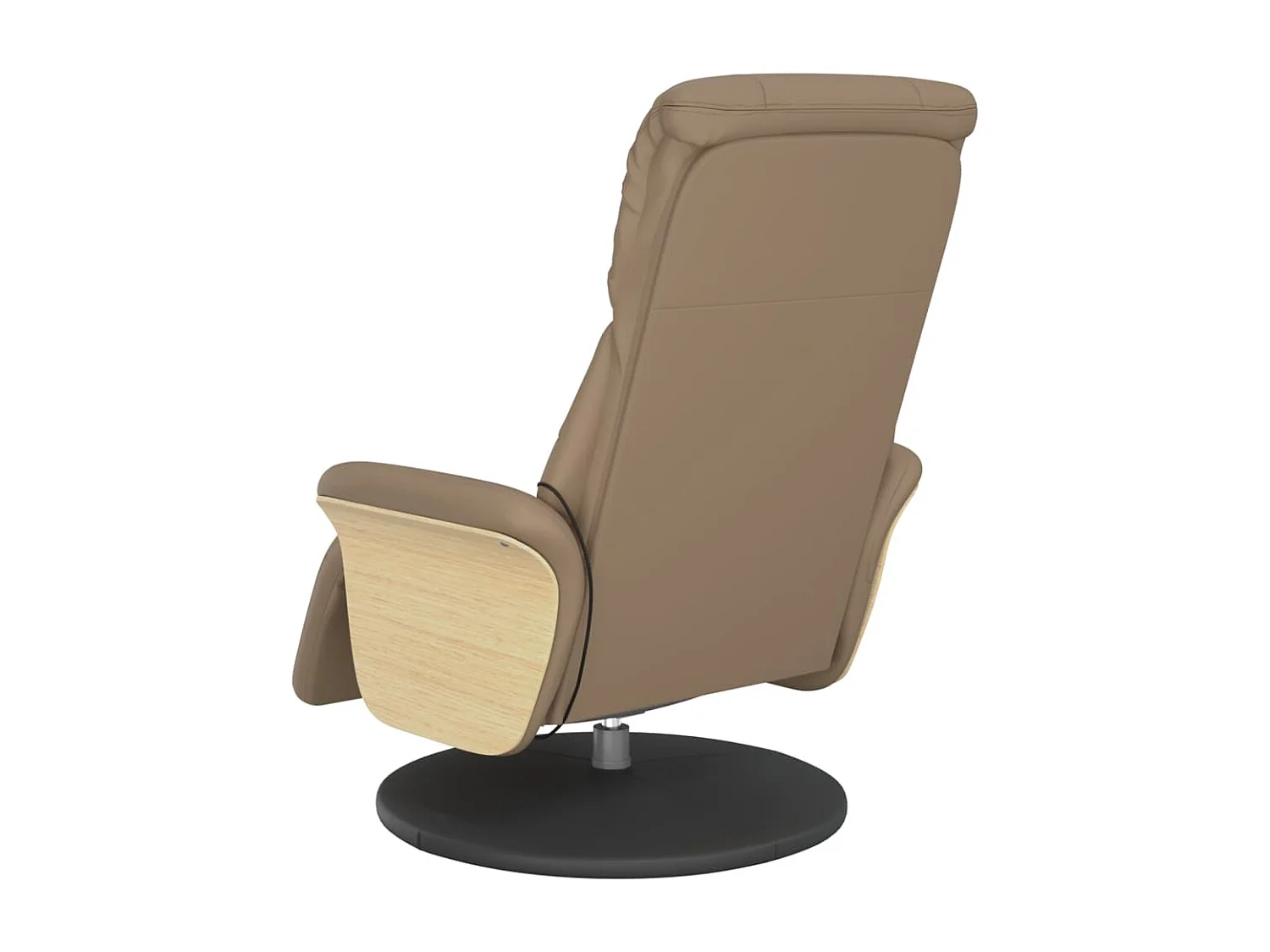 Poltrona Reclinabile Massaggi Poggiapiedi Cappuccino Similpelle