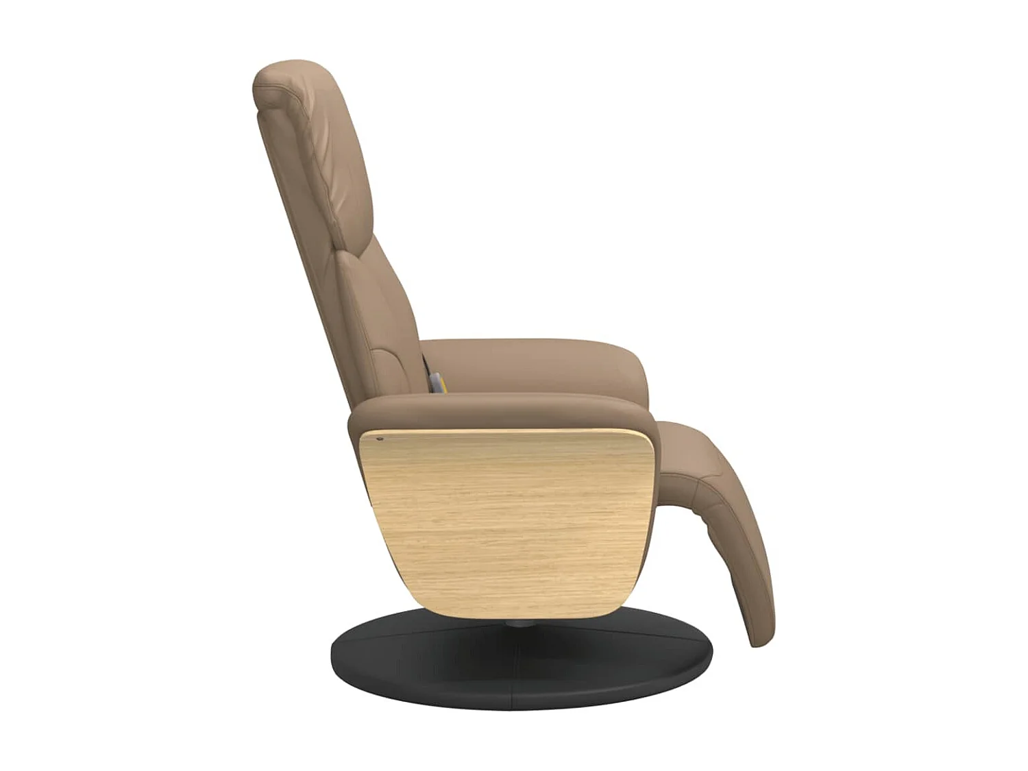 Massagesessel mit Fußteil Cappuccino-Braun Kunstleder