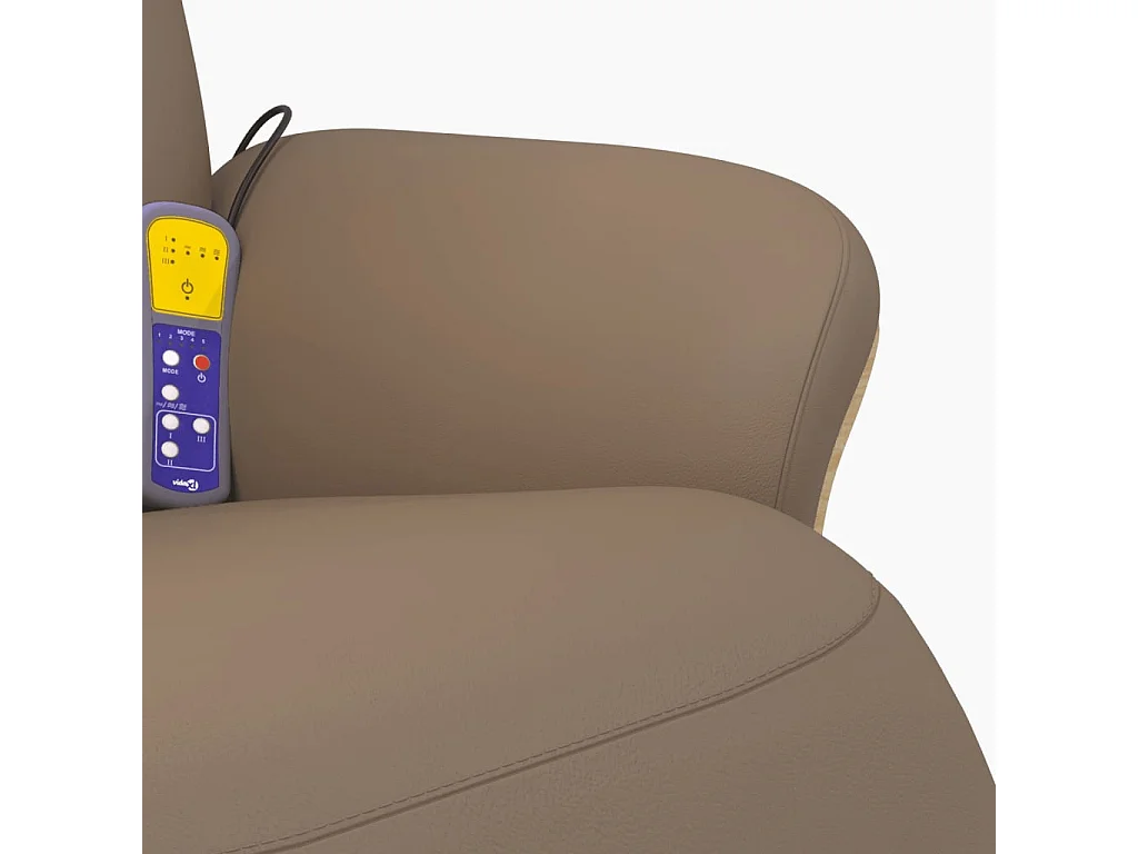 Massagesessel mit Fußteil Cappuccino-Braun Kunstleder