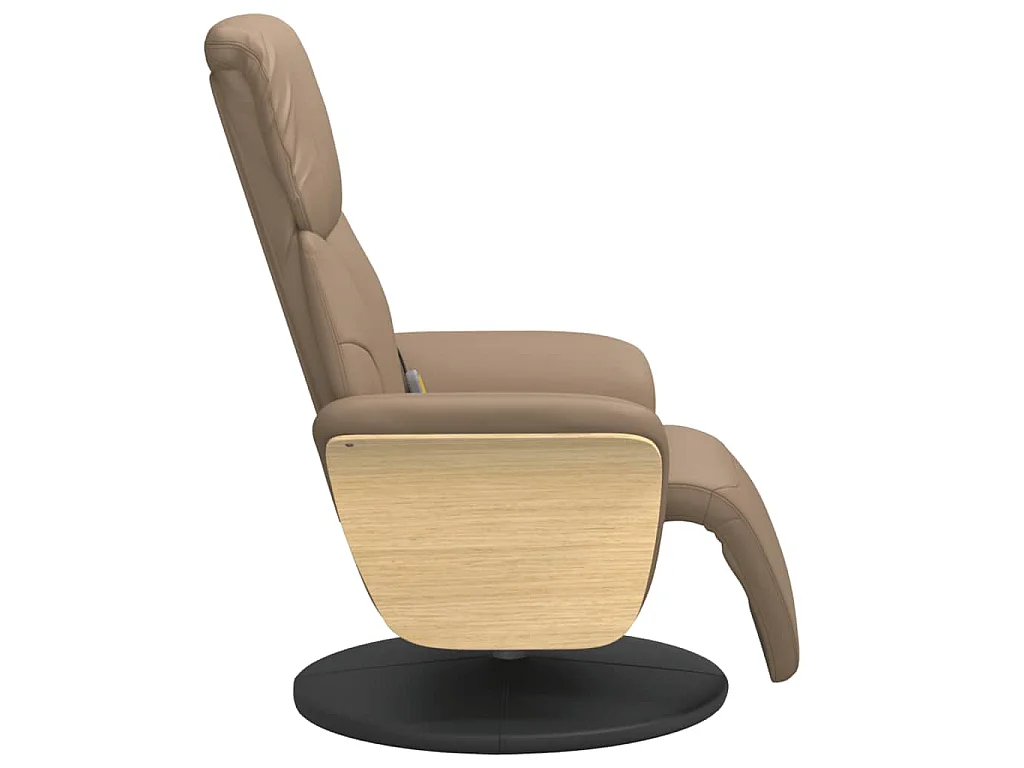 Fauteuil inclinable de massage repose-pieds cappuccino