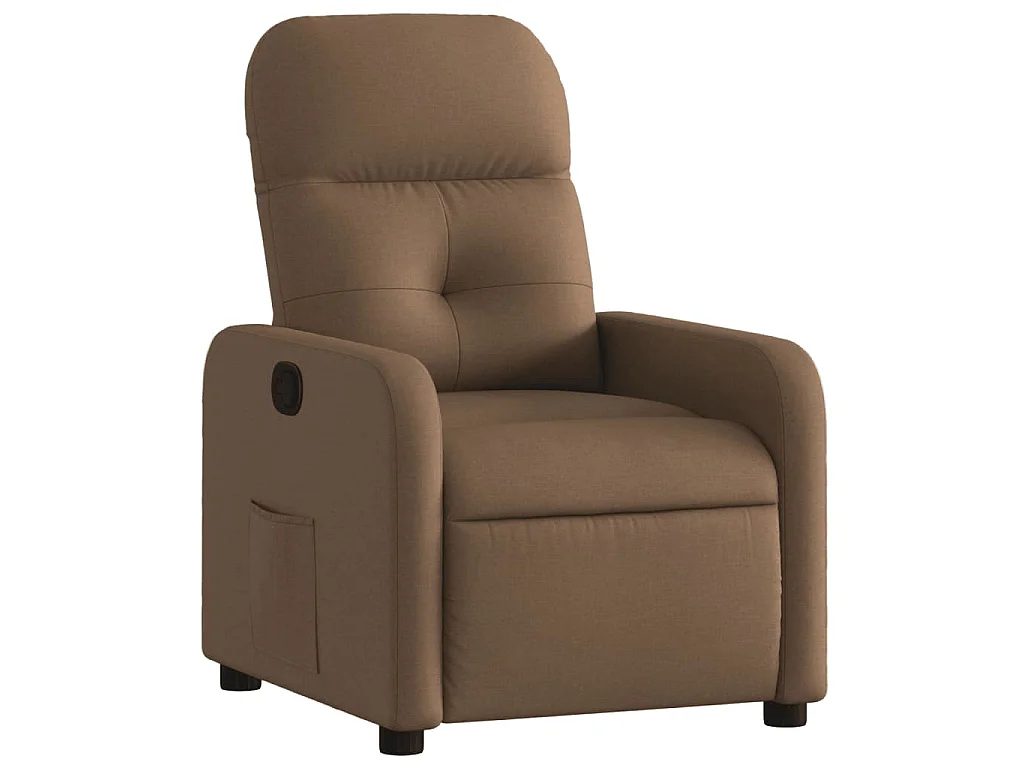 Fauteuil verstelbaar stof bruin