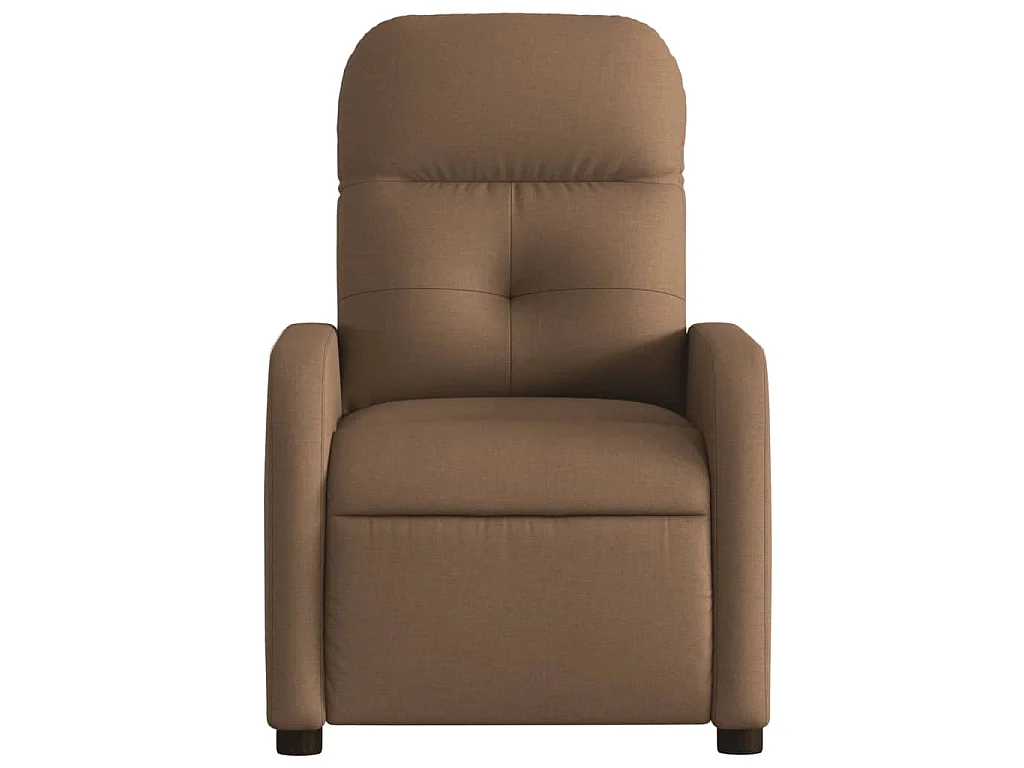 Fauteuil verstelbaar stof bruin