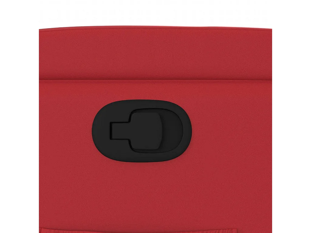 Poltrona reclinável couro artificial vermelho