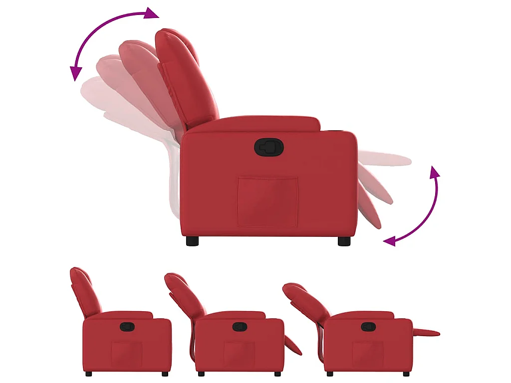 Fauteuil inclinable Rouge Similicuir